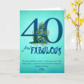 40. Geburtstagskarten Karte (Gelbe Blume)