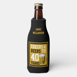 40. Geburtstagskäse & Biere bis 40 Jahre Custom Flaschenkühler