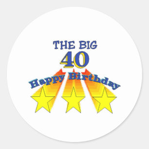 40. Geburtstagsklassiker Round-Sticker Runder Aufkleber