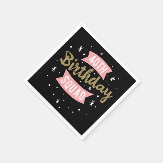 40. Geburtstagskolade Serviette (Ecke)