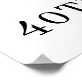 40. Geburtstagskollage Nummer 40 Personalisiert Poster (Ecke)