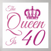 40. Geburtstagskönigin Poster (Vorne)