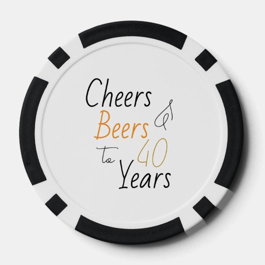 40. Geburtstagsminimal Pokerchips (Rückseite)