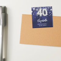 40. Geburtstagsnacht blaue Silberstars