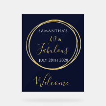 40. Geburtstagsnacht Gold Geburtstagsparty Willkom