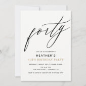 40. Geburtstagsparty Einladung (Vorderseite)