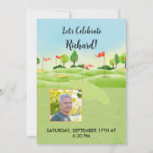 40. Geburtstagsparty Foto Golf Einladung (Rückseite)