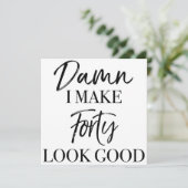 40. Geburtstagsstärke Karte (Stehend Vorderseite)