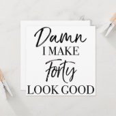 40. Geburtstagsstärke Karte (Vorderseite/Rückseite Beispiel)