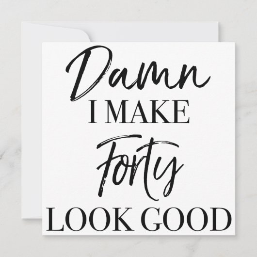 40. Geburtstagsstärke Karte (Vorderseite)