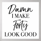 40. Geburtstagsstärke Poster (Vorne)