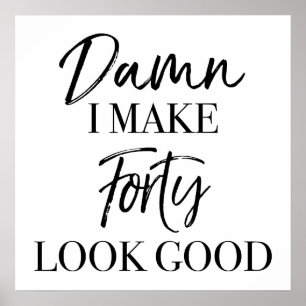 40. Geburtstagsstärke Poster