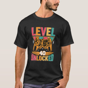 40. Geburtstagsstufe 40 entriegelt - Spaß T-Shirt