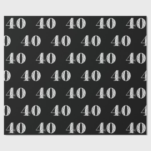 40. Geburtstagstext Geschenkpapier (Flach)