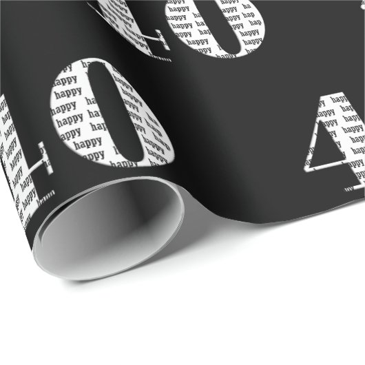40. Geburtstagstext Geschenkpapier (Rolleneckpunkt)