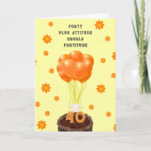 40. Geburtstagswünsche Karte (Vorderseite)