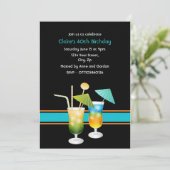 40. Geburtstagszeit Party Einladung (Stehend Vorderseite)