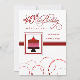 40. Geburtstagszeit - Party Einladung für den Eige