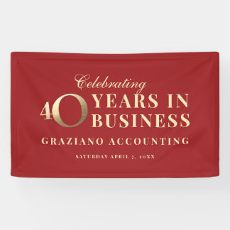 40. Geschäftsjubiläums-Hintergrundbanner Banner