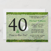 40. Golf Geburtstagsparty Einladung (Vorderseite)