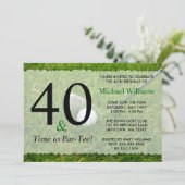40. Golf Geburtstagsparty Einladung (Stehend Vorderseite)
