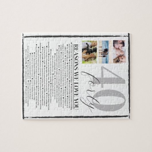40 Gründe, aus denen wir Ihnen ein Geschenk Liebe  Puzzle (Horizontal)