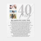 40 Gründe, aus denen wir Ihnen ein Kunstposter Lie Fleecedecke (Vorderseite)