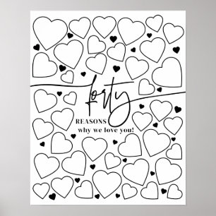 40 Gründe, aus denen wir Liebe haben, dass Sie Geb Poster