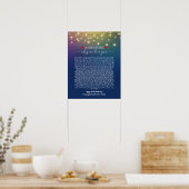 40 Gründe, warum ich Ihnen blaue Lichter Liebe hab Poster (Küche)