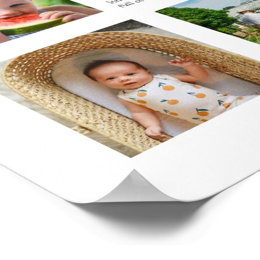 40 Gründe, warum wir Ihnen FOTO Collage Liebe Poster (Ecke)