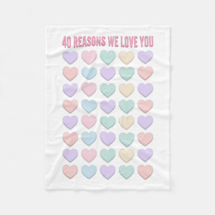 40 Gründe Wir Liebe Sie - 40. Geburtstagsgeschenke Fleecedecke
