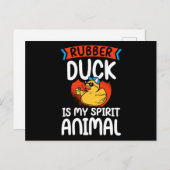 40.Gummiente für Entenliebhaber Ankündigungspostkarte (Vorne/Hinten)