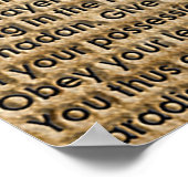 40 Hadith Artworks-10/40 Hadis Eserleri-10 Poster (Ecke)