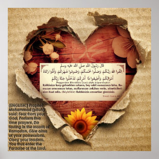 40 Hadith Artworks-10/40 Hadis Eserleri-10 Poster