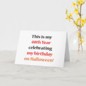 40 Halloween Geburtstag Karte (Gelbe Blume)