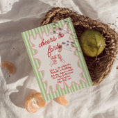 40. Handgezeichnete farbenfrohe Streifen Geburtsta Einladung