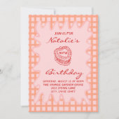 40. Handgezeichneter Coquette Wavy Rahmen Geburtst Einladung (Vorderseite)