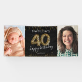 40. Happy Birthday Foto Banner (Horizontal)