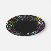 40. Happy BIrthday in a Graffiti Style Pappteller (Schrägansicht)