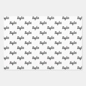 40. Happy Birthday Individuelle Name Wrapping Pape Geschenkpapier Set (Vorderseite 2)