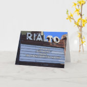 40 Happy Birthday "Over Hill" Theaterkarte Karte (Gelbe Blume)