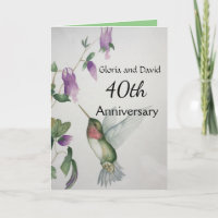 40. Happy Jubiläum Sweet Stylish Hummingbird