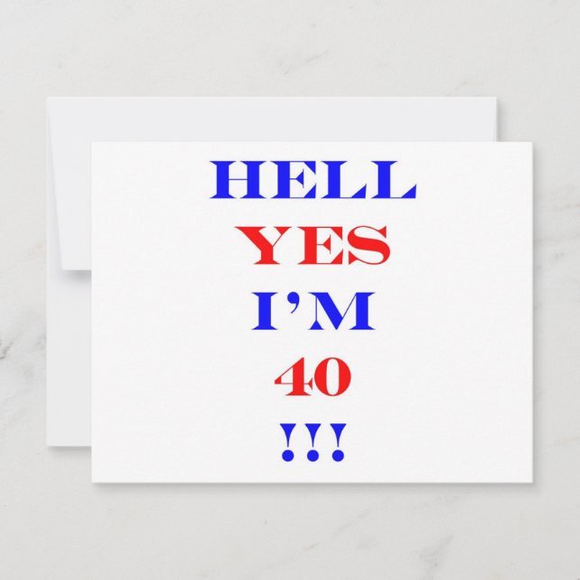 40 Hell yes (Vorderseite)