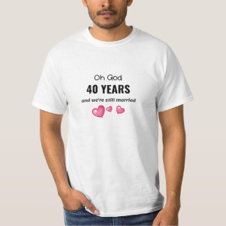 40. Hochzeit-Jubiläum Gefallen für ihn oder sie T-Shirt