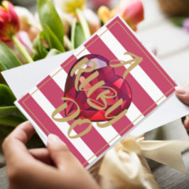 40. Hochzeit Jubiläum Red Striped Elegant Einladung