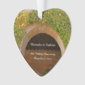 40. Hochzeit Jubiläum Rustikale Archway Orange Ornament (Vorderseite)