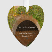 40. Hochzeit Jubiläum Rustikale Archway Orange Ornament (Vorderseite)