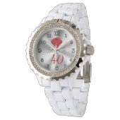 40. Hochzeit Jubiläum Uhr für sie (Schrägansicht)