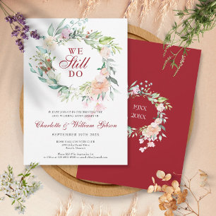 40. Hochzeit Ruby Jubiläum Vow Renewal Floral Einladung