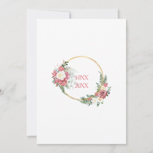 40. Hochzeit Ruby Roses Einladung (Rückseite)